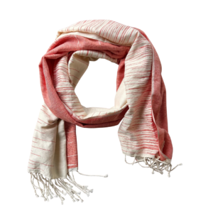 Pink Rose Saori Scarf