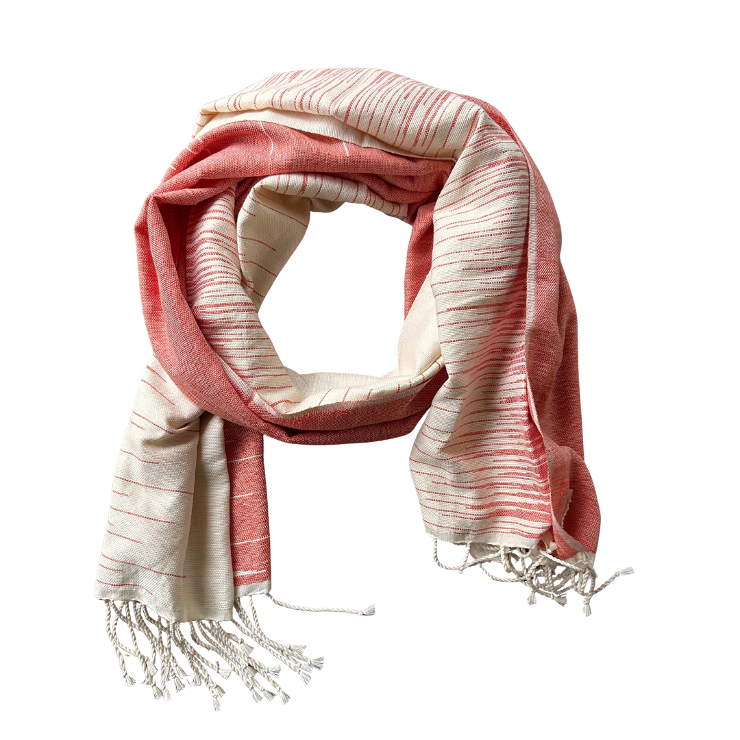 Pink Rose Saori Scarf