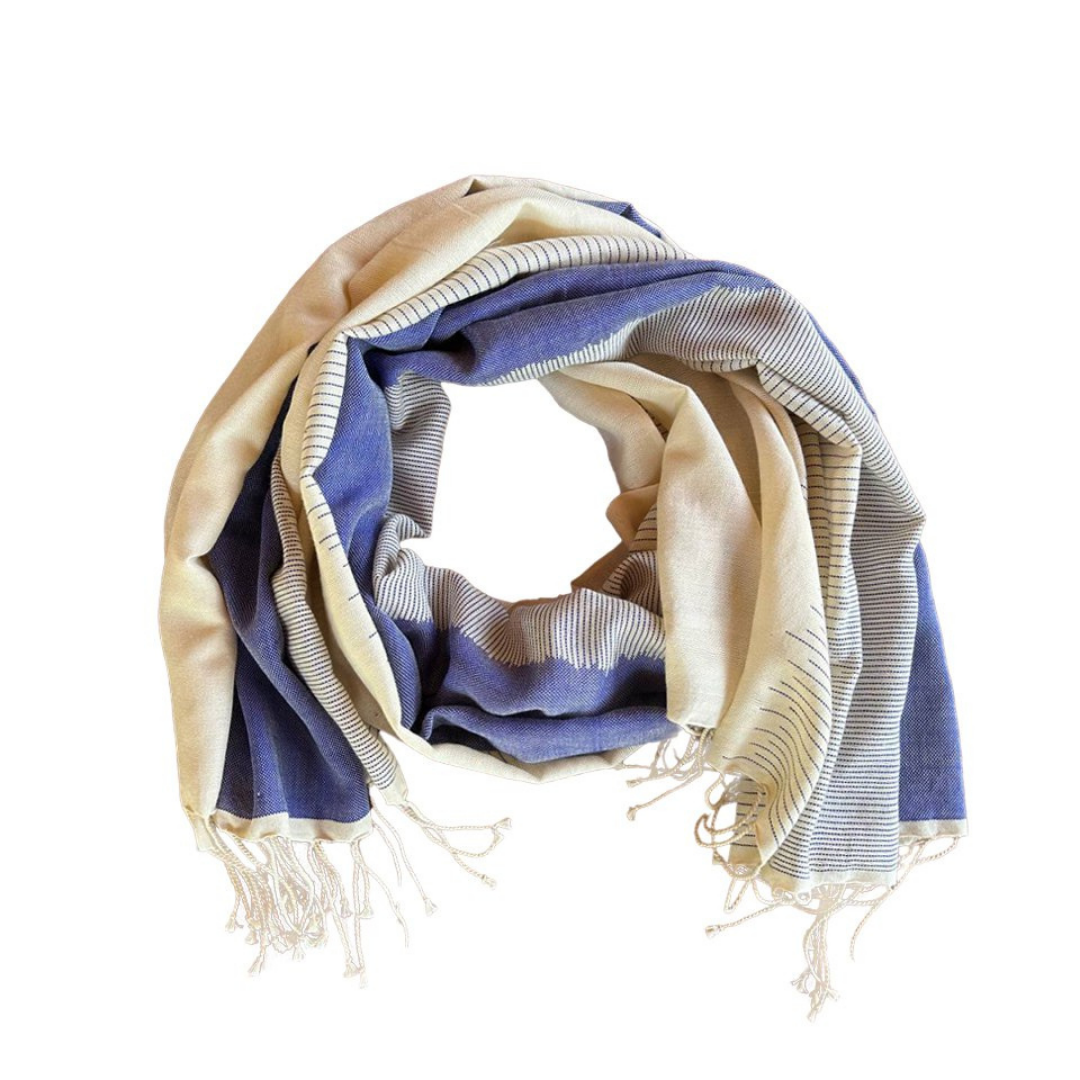 Sky Blue Saori Wrap