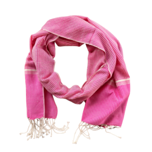 Electric Pink Open Weave Scarf