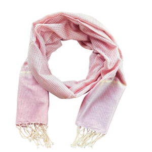 Pink Open Weave Scarf