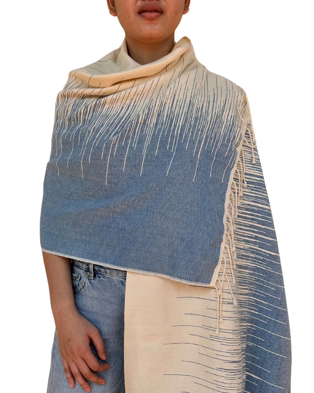 Sky Blue Saori Wrap - Image 2